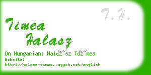 timea halasz business card